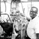 Boddie with a record-pressing machine. (Courtesy Numero Group)
